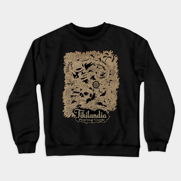 Distressed Tikilandia Logo 2 Crewneck Sweatshirt by zerostreet